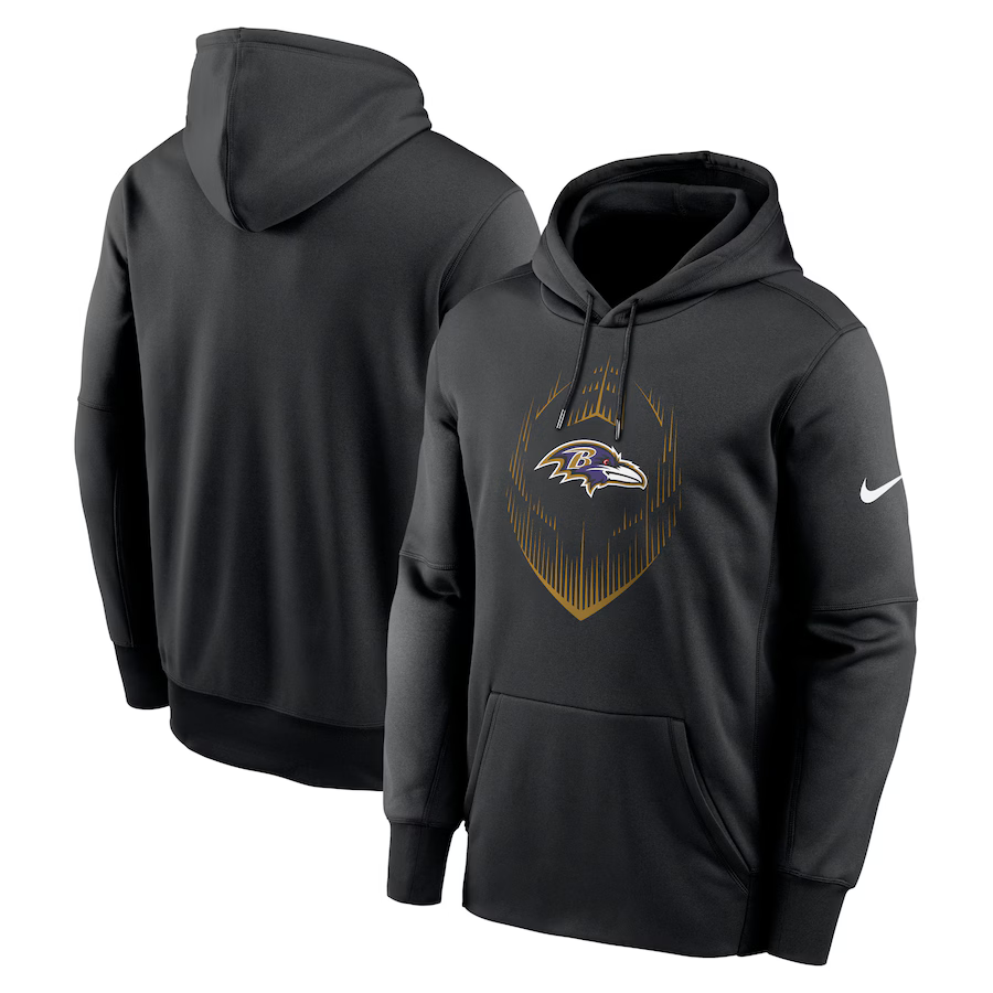 Men Baltimore Ravens black style #2 2024 Nike NFL Hoodie